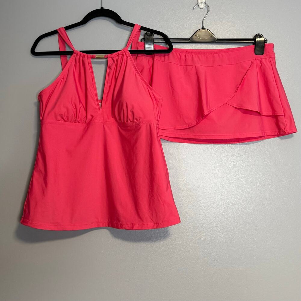 Alex Marie Pink Tankini Skirt Swim Suit Matching Set Large